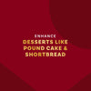 The image promotes enhancing desserts like pound cake and shortbread.