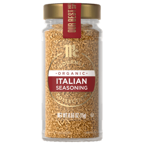 A jar of McCormick Gourmet Organic Italian Seasoning is displayed.