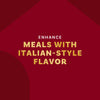 The image promotes enhancing meals with Italian-style flavor.