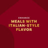 The image promotes enhancing meals with Italian-style flavor.