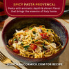 A bowl of McCormick Spicy Pasta Provencal is shown, highlighting its aromatic depth and vibrant flavor.