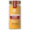 A jar of McCormick Gourmet Organic Curry Powder.