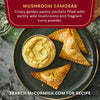 McCormick Mushroom Samosas are crispy golden pastry pockets filled with earthy wild mushrooms and fragrant curry powder, served with a creamy dipping sauce.