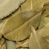 Dried bay leaves, commonly used as a culinary herb to add flavor to dishes.