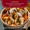 A bowl of McCormick's cioppino, an Italian American seafood stew with a fragrant, savory flavor.