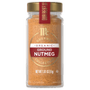 A jar of McCormick Gourmet Organic Ground Nutmeg.