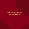 The image highlights that a key ingredient in Za'atar is being discussed.