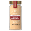 A jar of McCormick Organic Ground Mustard is displayed.