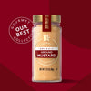 McCormick Gourmet Ground Mustard in a glass jar, part of the Our Best Collection.