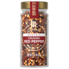 A jar of McCormick Organic Crushed Red Pepper is shown, highlighting its use as a flavorful spice.
