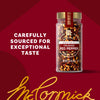 A jar of McCormick crushed red pepper is displayed with the text Carefully sourced for exceptional taste.