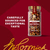 A jar of McCormick crushed red pepper is displayed with the text Carefully sourced for exceptional taste.