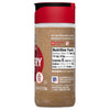 A McCormick Celery Salt shaker with nutrition facts and ingredients listed on the label.