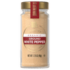 A jar of McCormick Organic Ground White Pepper.
