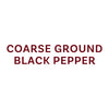 Text reads Coarse Ground Black Pepper.