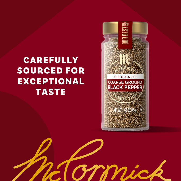 McCormick Coarse Ground Black Pepper is carefully sourced for exceptional taste.