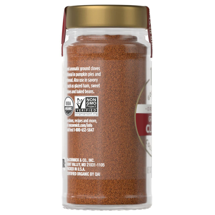 A jar of Simply Organic Cinnamon is shown, highlighting its organic certification and product details.