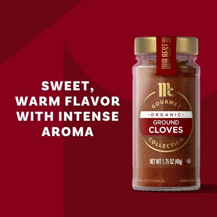 McCormick Ground Cloves are advertised as having a sweet, warm flavor with an intense aroma.
