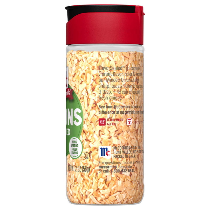 A jar of McCormick Minced Onions.