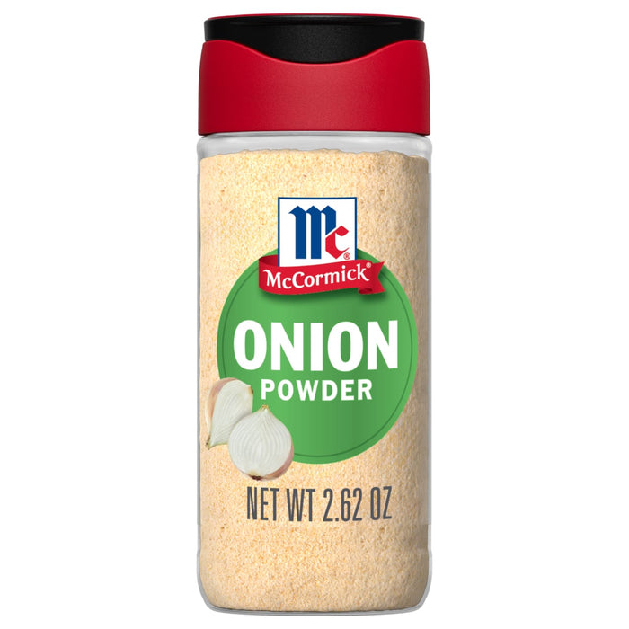 A jar of McCormick Onion Powder.