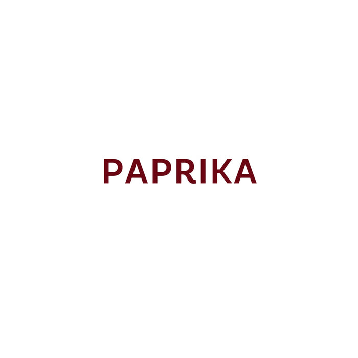 The word Paprika is displayed in a reddish-brown font.