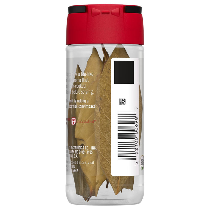 A jar of McCormick Bay Leaves.