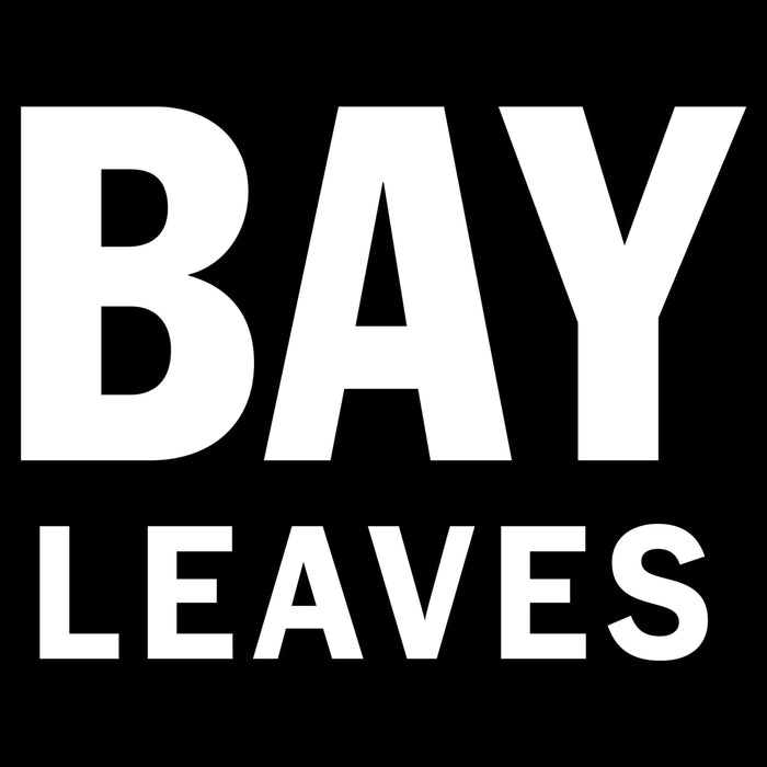 The Bay Leaves logo in white text on a black background.