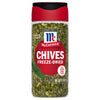 A bottle of McCormick Freeze-Dried Chives.