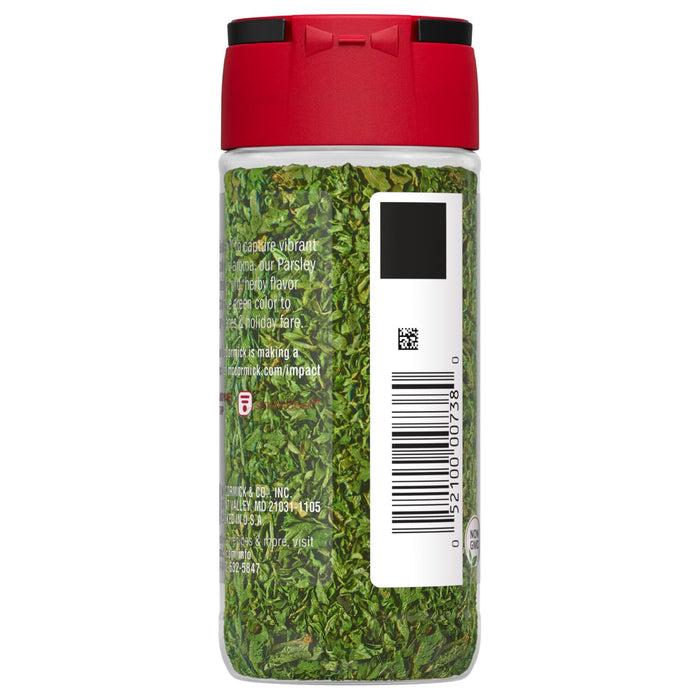 A jar of McCormick Parsley.