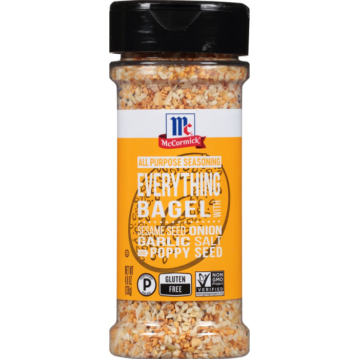 A bottle of McCormick Everything Bagel Seasoning.