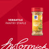 A bottle of Mccormick Everything Bagel Seasoning Assorted Form 4.8 Oz is displayed against a red background with the text Versatile Pantry Staple.
