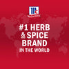 McCormick logo displayed over a world map, highlighting its position as the number one herb and spice brand globally.