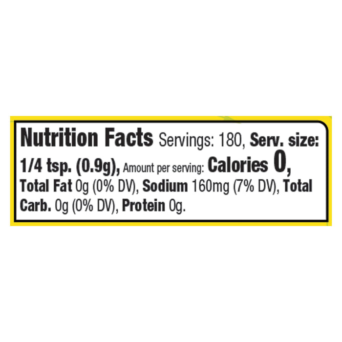 Nutrition facts for a serving of the product.