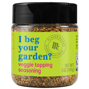 A jar of Mrs. Dash Veggie Topping Seasoning.
