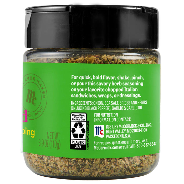 A jar of McCormick Italian Seasoning.