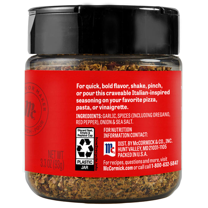A jar of McCormick Italian Seasoning.