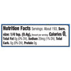 Nutrition facts for a serving of the product, which is 1/4 teaspoon.