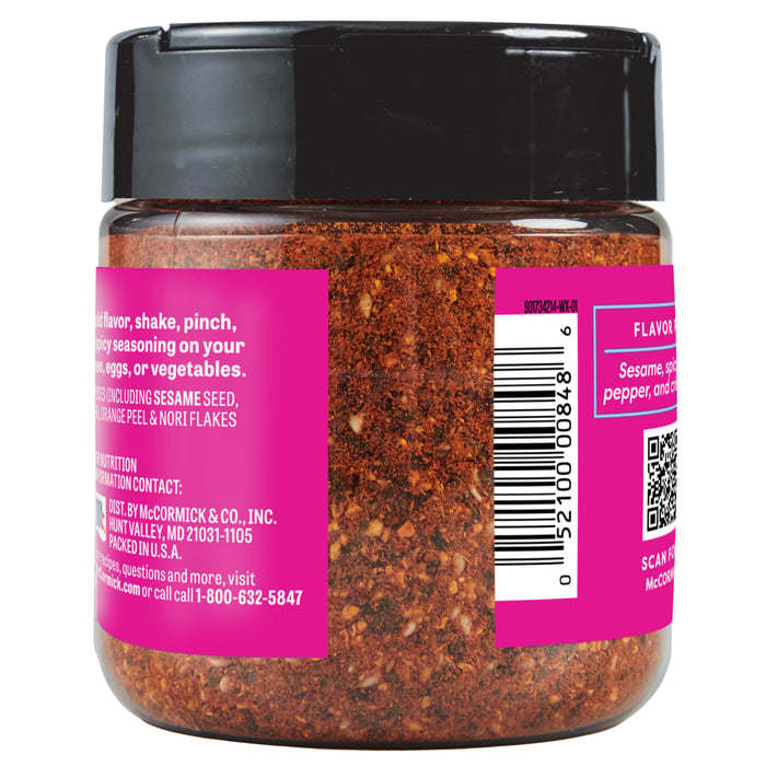A jar of McCormick Sesame, Spicy Pepper and Chili Seasoning.