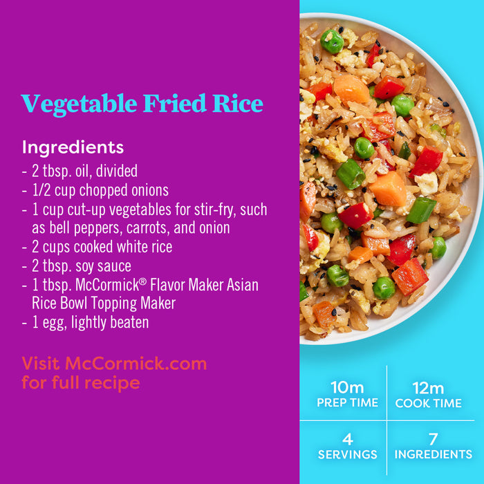 McCormick® Flavor Maker Asian Rice Bowl Topping Seasoning, 2.5 oz