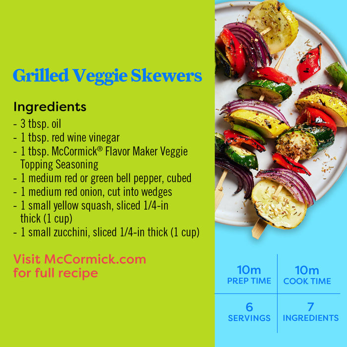 McCormick® Flavor Maker Veggie Topping Seasoning, 2.75 oz