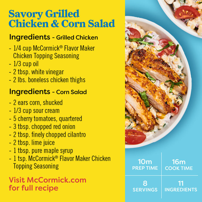 McCormick® Flavor Maker Chicken Topping Seasoning, 3.12 oz