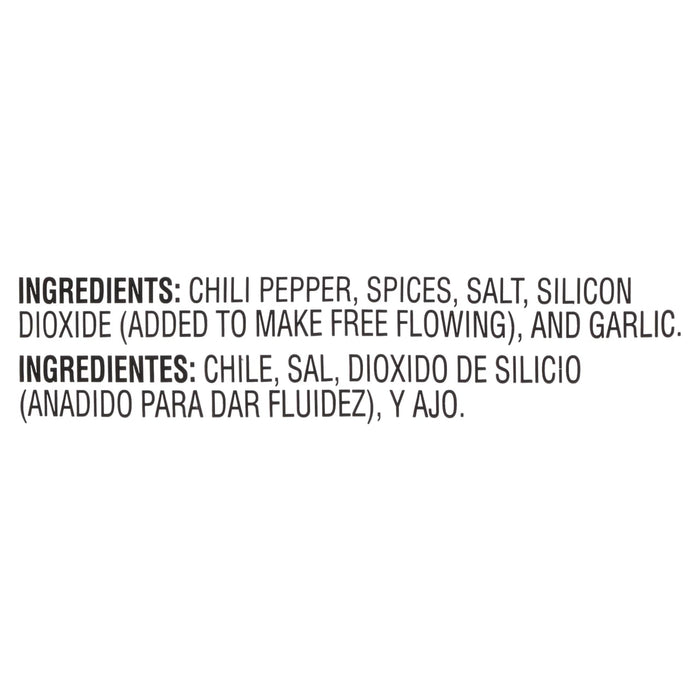 Ingredients for the product are listed in English and Spanish.