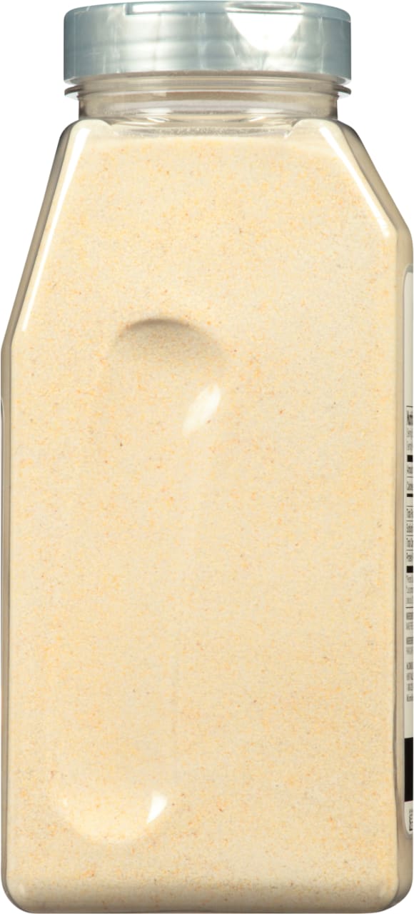 A plastic container of Bob's Red Mill Polenta.