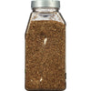 A glass jar of dried oregano.