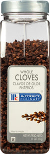 A jar of McCormick Culinary Whole Cloves.