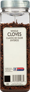 A jar of McCormick Whole Cloves for Chefs.