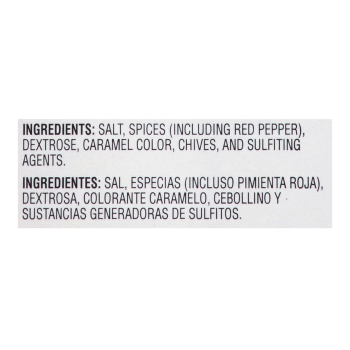 The ingredients for this product are listed in English and Spanish.