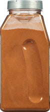 A plastic jar of McCormick Cinnamon.