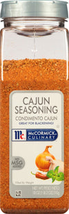 A jar of McCormick Culinary Cajun Seasoning.