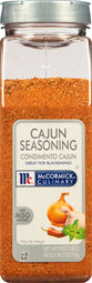 A jar of McCormick Culinary Cajun Seasoning.
